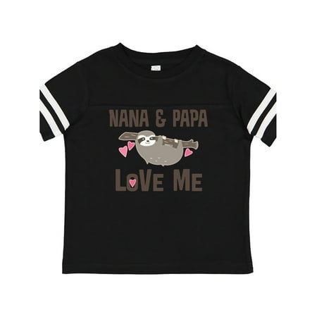 

Inktastic Nana and Papa Love Me Sloth Gift Toddler Toddler Girl T-Shirt