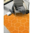thumbnail image 5 of Unique Loom Trellis Frieze Collection Area Rug - Geometric (7' 10" x 11' Rectangle Orange/Ivory), 5 of 7