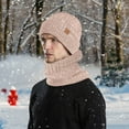 thumbnail image 6 of ZSQDM Men's and Women's Winter Knitted Fleece Windproof Hood Scarf Coif Winter Knit Hat Warm Hats for Adult Women beanie Mens Bucket Hat Bomber Hats Migraine Cap, 6 of 9