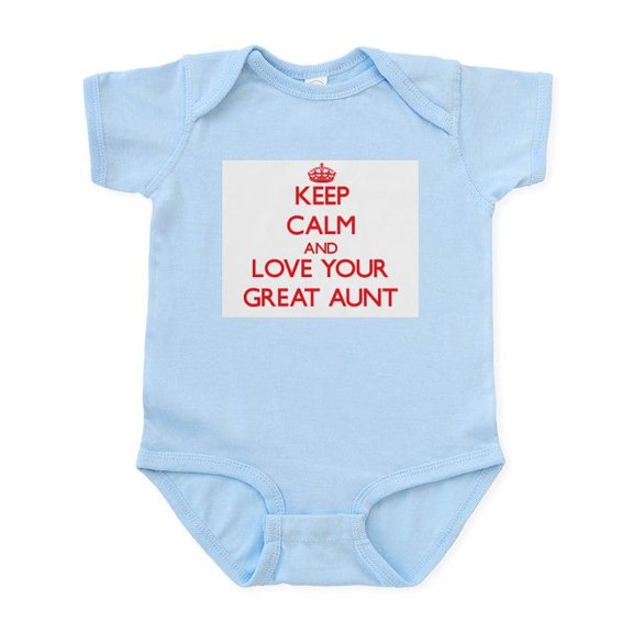 CafePress - Keep Calm And Love Your Great Aunt Body Suit - Baby Light Bodysuit, Size Newborn - 24 Months