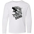 thumbnail image 3 of Inktastic Winter Skier Id Rather Be Skiing Long Sleeve Youth T-Shirt, 3 of 5