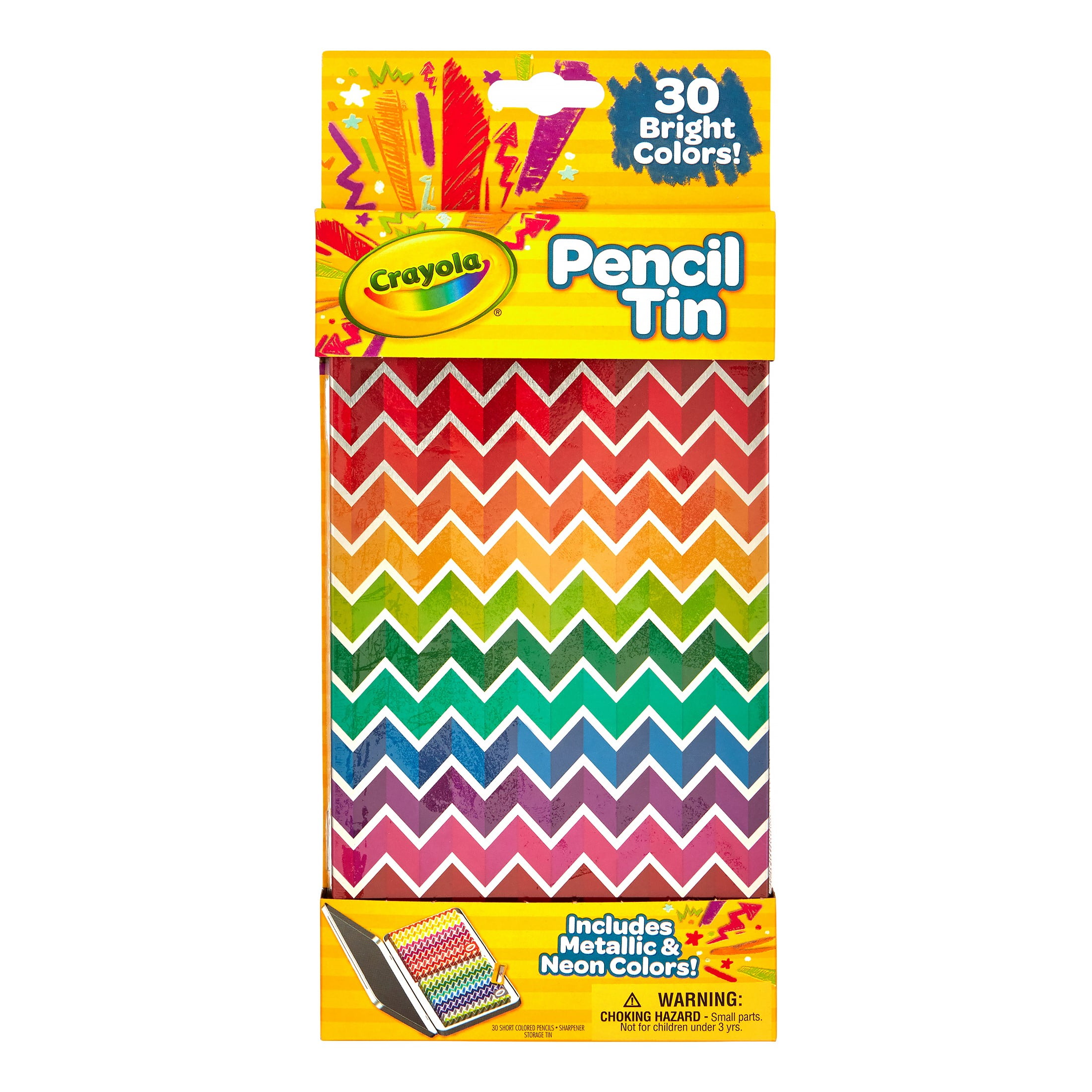 Collectible Tin with Short Colored Pencils