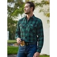 thumbnail image 5 of sogami Long Sleeve Buffalo Plaid Shirt for Men Regular Fit Comfortable, 5 of 8
