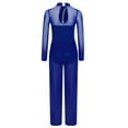 thumbnail image 3 of vastwit Kids Girls Gymnastics Unitards Full Body Rompers Mesh Lyrical Dance Outfits Ballet Jazz Dance Jumpsuit Navy Blue 8, 3 of 6