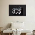 thumbnail image 2 of Elephant Stock Black Boombox Wall Art - Horizontal Canvas Wall Art - Living Room Wall Decor - Music Canvas - Black And White Decor - 36" x 24", 2 of 8