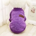 thumbnail image 6 of Shulemin Winter Warm Woolen Yarn Dog Sweater Pullover Cat Jacket Coat Pet Clothes Supply,Purple, 6 of 8