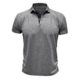 thumbnail image 6 of WAVSUF Men Lapel polo Shirt Soft Pique Polos for Mens Button T-Shirt Dark Gray Size XL, 6 of 6