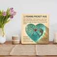 thumbnail image 4 of KeirineCC Fishing Lover Pocket Hug with Gift Card – Sea Glass Heart Token with Fishing Rod & Fish Design,1PCS Inspirational Keepsake for Fishermen,Anglers,Fisher Dad Pocket Charm, 4 of 7