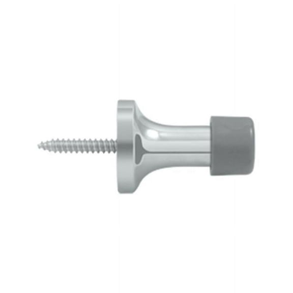 1.5 in. Baseboard Door Bumper, Bright Chrome - Solid