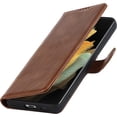 thumbnail image 6 of Compatible with Samsung Galaxy S21 Ultra Wallet Case with S Pen Holder,[Stand Feature] Magnetic Closure Protective with Card Slot,Premium PU Leather Case for Galaxy S21 Ultra 6.8 Inch,Brown, 6 of 14