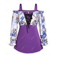 thumbnail image 2 of Tallas de tela escocesa de leopardo de talla grande t shirt Rosegal Mangas largas de talla grande, 2 of 5