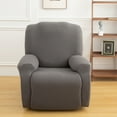thumbnail image 6 of Rosnek Stretch Recliner Slipcover with Pockets Furniture Chair Cover, Gray (4 Pieces), 6 of 8