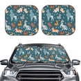 thumbnail image 2 of Kdxio Dogs Print 2-Piece Sun Shade Front Windshield - Foldable Car Front Window Sunshades for Most Sedans SUV Truck-Large, 2 of 6