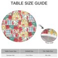thumbnail image 6 of Pioneer Flower Floral Print Pattern Round Fitted Tablecloth with Elastic Edge,Dining Table Cover Waterproof,Outdoor Round Tablecloth for Camping,Dining,Indoor and Outdoor, 6 of 7