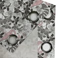 thumbnail image 4 of Ambesonne Flamingo Grommet Curtain, Orchid Palm, 50" x 72", Coral Black Grey, 4 of 6