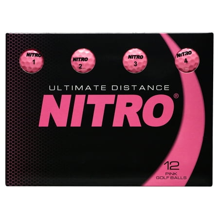 Nitro Golf Ultimate Distance Golf Balls Pink 12 Pack