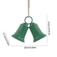 thumbnail image 3 of Christmas Double Bells Hanging Ornament, Large Iron Bells Christmas Tree Decoration, Festive Pendant for Holiday Party, Home Decor and Seasonal Atmosphere Arrangement, 3 of 7