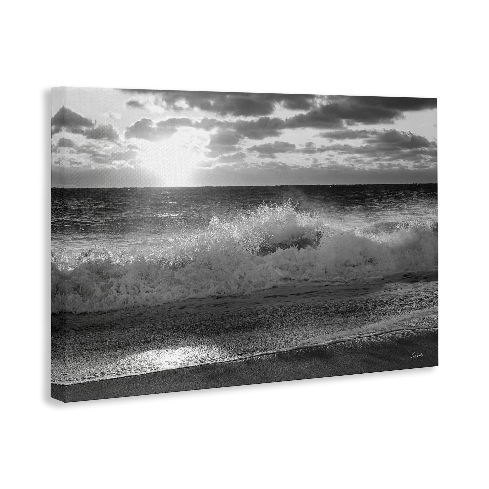 Stupell Industries Crashing Sea Waves Landscape & Nature Photography Wrapped Canvas Art Print Wall Art, 24 x 16