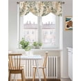 thumbnail image 3 of Tie Up Valance Curtain for Kitchen, Spring Sage Leaf Vintage Plant Rod Pocket Short Curtains Adjustable Tie-Up Shade Valances, Botanical Seamless Window Treatment for Bathroom Bedroom 42x12in, 3 of 8