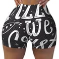 thumbnail image 2 of Gukieu In Pizza We Crust Art Print Women's Sports Shorts, Elastic Waist High Stretch Running Yoga Gym Sweatpants-Large, 2 of 8