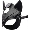 thumbnail image 3 of Woman Leather Cat Mask Costume Bunny Fox Masks,animal Half Face Mask Cosplay Halloween Party Women Ladies GuanGuan, 3 of 4