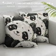 thumbnail image 3 of ONETECH Panda Body Pillow Cover Farmhouse Pillow Case Decorative Bedding Pillowcase Soft Cushion Pillow Covers for Couch,Sofa,Bedroom, Home Gifts , Black White, 3 of 5