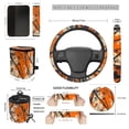 thumbnail image 7 of KUIFORTI Orange Camouflage Car Seat Cover Set Elastic Fabrics Set 15 Pcs Automotive Front Seat & Bench Back Seat Cover All-Season Protection Easy to Install Fit Car SUV Auto, 7 of 7
