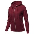 thumbnail image 1 of FashionOutfit Women's Solid Fleece Full Zip Hoodie, 1 of 1