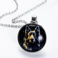 thumbnail image 2 of Shepherd Dog Glass Circular Pendant Necklace - Stylish Women's Jewelry, 2 of 5