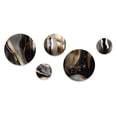 thumbnail image 2 of Designart "Captivating Marble Gold and Black III" Abstract Marble Metal Wall Art Set of 5 Piece, 2 of 5