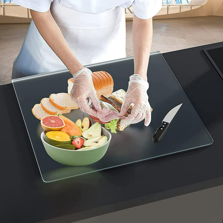 Clear Acrylic Cutting Board with Counter Lip - 17 x 13 Inch Clear Cutting  Board for Countertop with Lip, Acrylic Countertop Protector for Cutting Food
