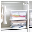 thumbnail image 4 of Citylife 54 Quart Stackable Storage Plastic Storage Box with Tight Locking Lid Clear Storage Box Chest, Plastic Container for Organizing Clothes in Closet, 4-Pack, 4 of 8
