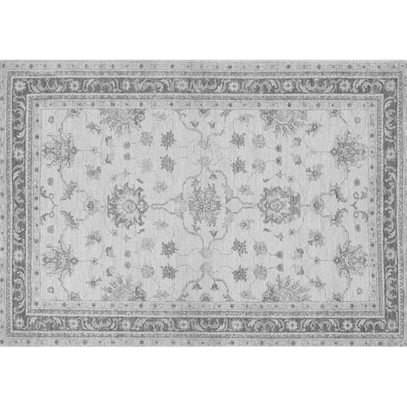 Ahgly Company Indoor Rectangle Oriental Gray Traditional Area Rugs, 7' x 10'