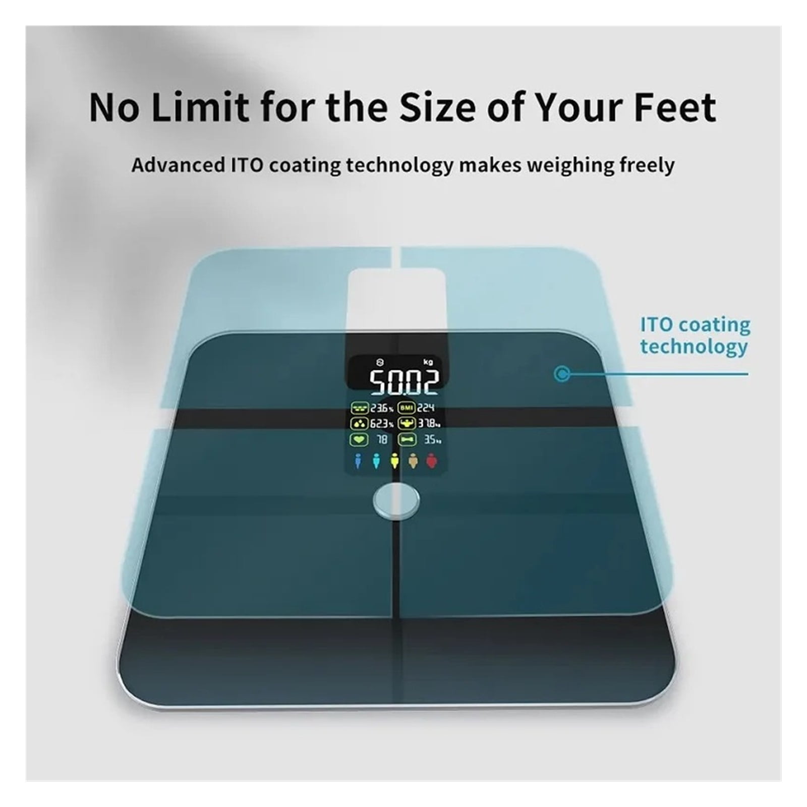 Smart BMI Scale Smart Digital Body Weighing Scale, Body Fat Scale Body Composition Analyzer, Weighing Scale Bathroom Weight Scale ,Heavy Duty Design