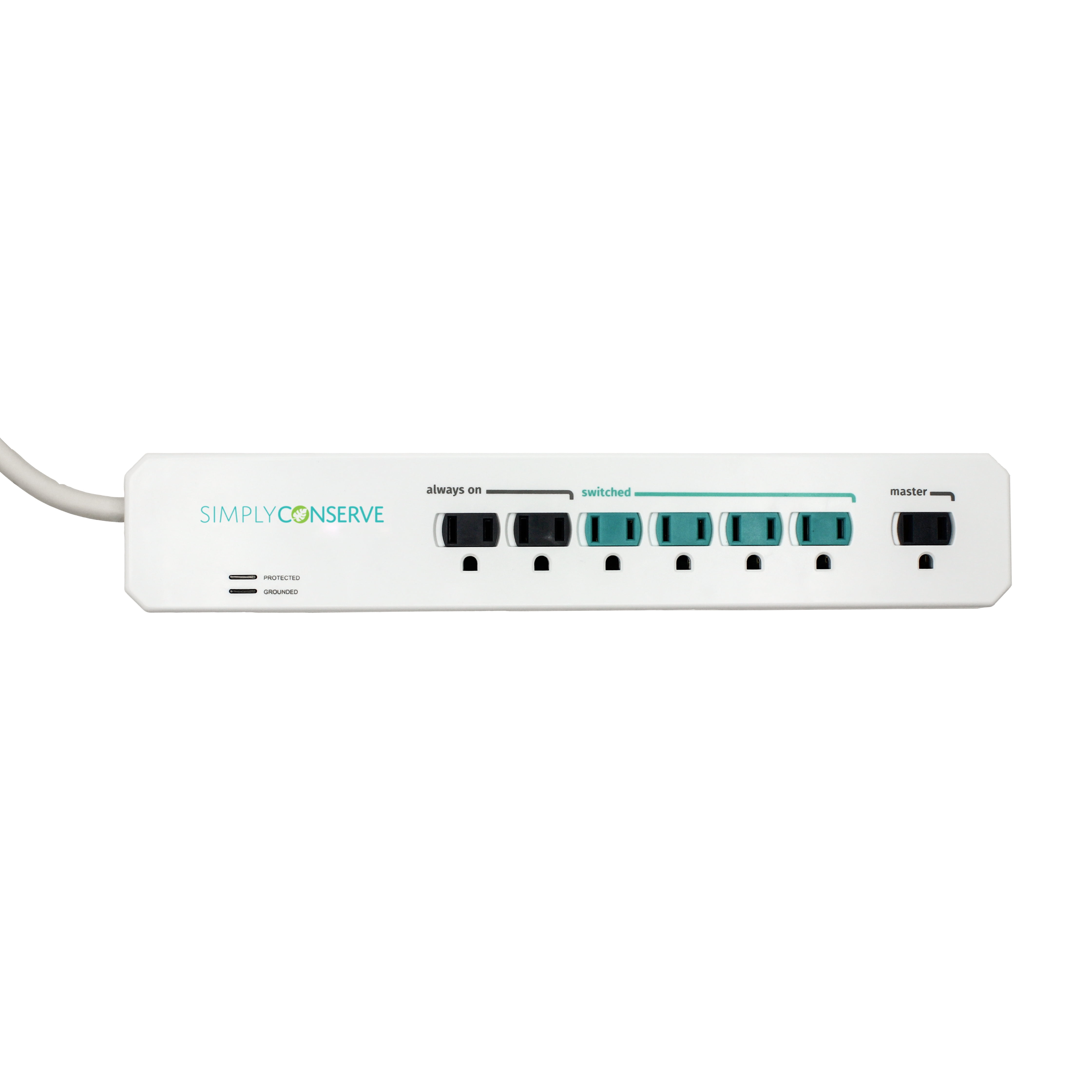 Simply Conserve 3 ft. 7-Outlet Energy-Saving Advanced Surge Protector