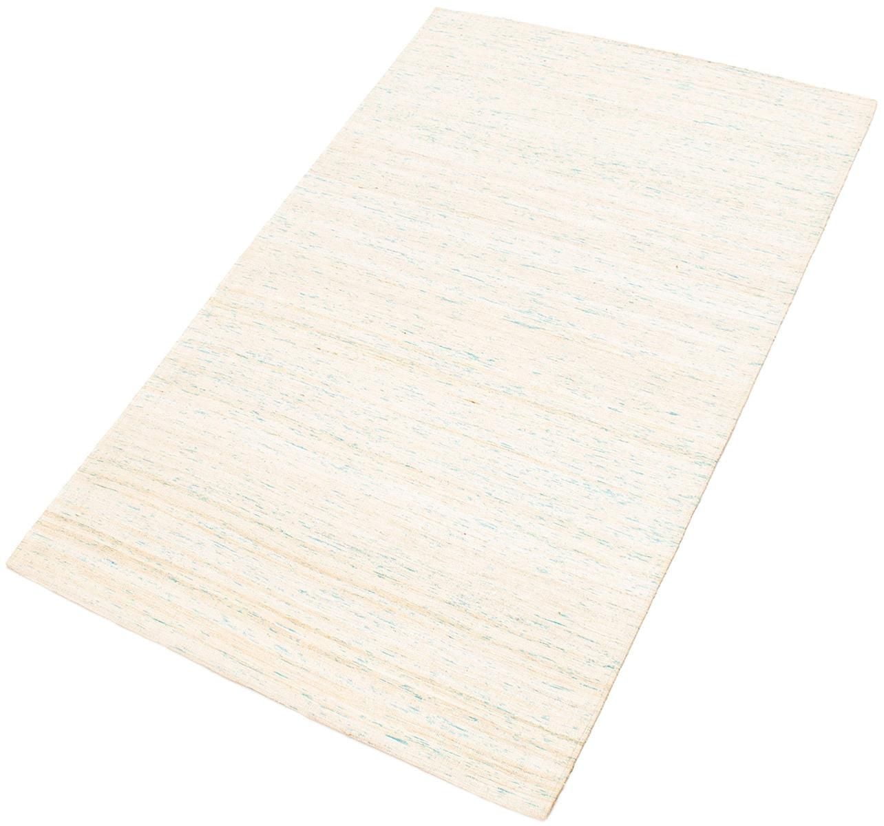 ECARPETGALLERY 5'1" x 8'0" Transitional Collage Handmade Area Rug for Living Room, Dining Room and Bedroom in Ivory