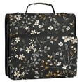 thumbnail image 2 of ALAZA Zipper Binder Flower on Black 3 Ring Trapper Keeper File Folder Organizer Bag, 2 of 8