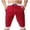 Wine, variant on Mens Gym Shorts Summer Slim Color Block Running Sports Short Casual Elasticated Waist Half Pants Knee Length Athletic Workout Training Shorts with Pockets