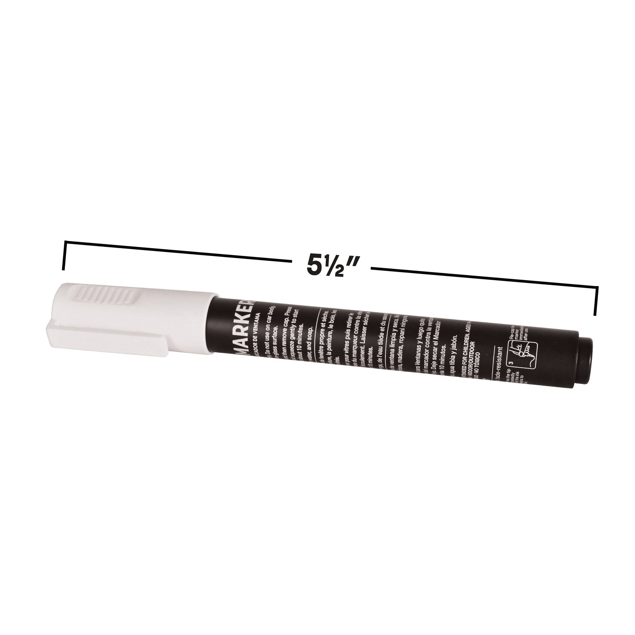 24 Pack Bulk Washable White Window Marker Indoor & Outdoor Use