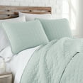thumbnail image 5 of Southshore Fine Linens Oversized Quilt Bedding Set lightweight, bedspread 3-Piece, two matching shams, Light Green, King / California King, 5 of 6