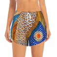 thumbnail image 2 of Hirioo Colorful Dot Art Fish for Women's Double Layer Athletic Shorts High-Performance Gym Shorts with Inner Pocket, Elastic Waistband-Large, 2 of 7
