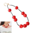 thumbnail image 2 of Resin Bead Necklace Portable Peach Collarbone Chain for Women Fashion Jewelry Colorful Sturdy Accessories, 2 of 9