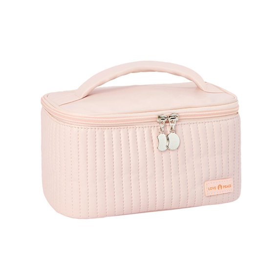 Portable Multipurpose Large Capacity Zipper Water Proof Ins Style Handbag Wash bag Cosmetic Bag Storage bag PINK