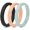 Black, Peach, River Gray, variant on Silicone Rings by Rinfit - Safe & Durable Wedding Bands For Women - Stackable Infinity Rubber Rings - 2 Pack