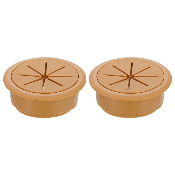 2 Pack Desk Grommet, 1.97 Inch 50mm Desk Cable Hole Cover, Brown