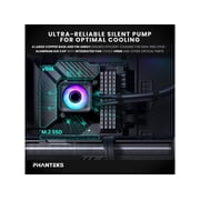 Phanteks Glacier One 420D30 X2 AIO Liquid CPU Cooler, Evolv X2 Aluminum Cap Design, 3x Performance D30-140 D-RGB Fans, for Intel LGA 1851, 1700, 1200, 115x and AMD AM4/AM5 sockets, Black