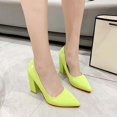 thumbnail image 2 of Amzcrzy Zapatos de mujer,Zapatos de mujer,Zapatillas de mujer, Zapatos de tacón alto con punta puntiaguda y tacón grueso para mujer, informales, multicolores Sandalias Mujer Zapatillas De Casa, 2 of 5