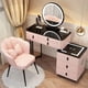 thumbnail image 4 of Modern Intelligent Dressing Tables Wireless Charging Advanced Glass Makeup Table Bedroom Audio Modern Nightstand Smart Furniture My Lux Decor Round, 4 of 23