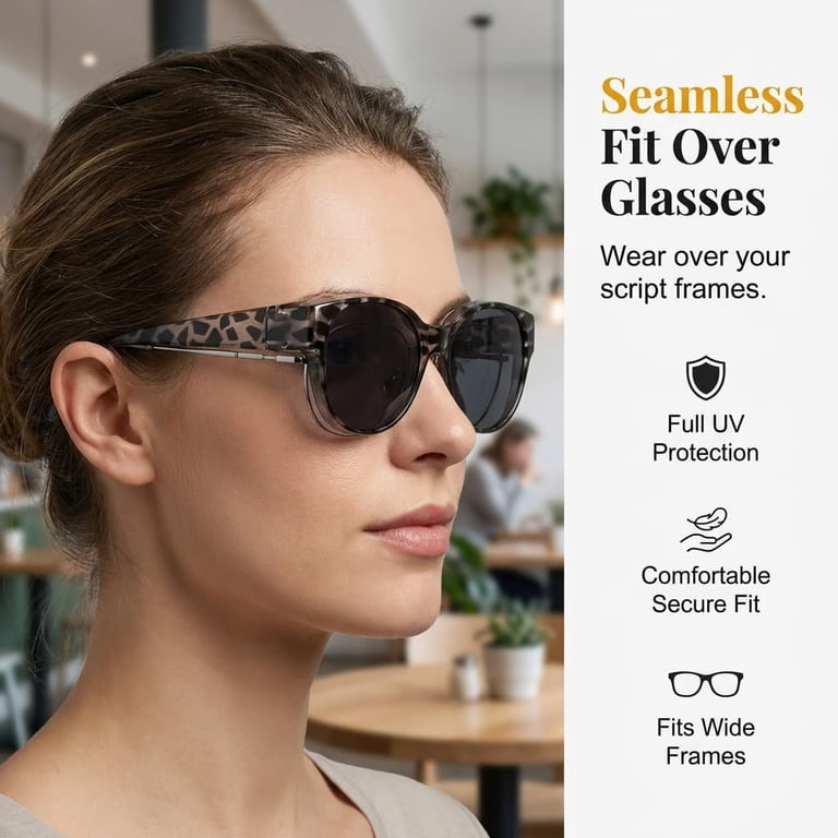 Polarized UV400 Protection Trendy Round Cat-eye Sunglasses  display picture 3