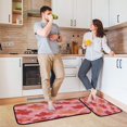 thumbnail image 6 of 2-Piece Kitchen Rugs Set Non-Slip Mats Carpet Floor for Kitchen, Bathroom (19.7"x27.6" & 19.7"x47.2") Red Maple Leaf Pattern, 6 of 7
